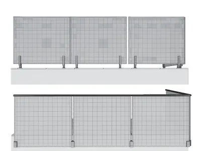 Glass railing-02 3D model