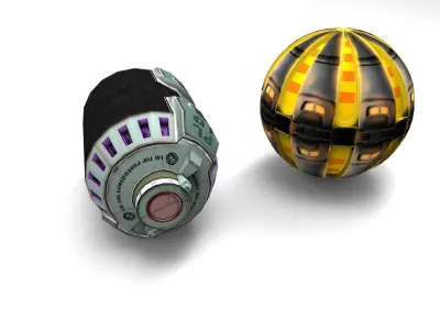 Sci-Fi Grenade  Low-poly 3D model