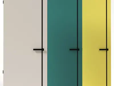 Frameless Door Low-poly 3D model