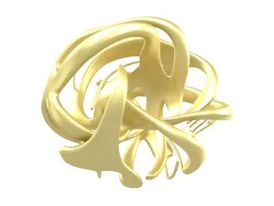 Abstract Circle v3 001 Low-poly 3D model