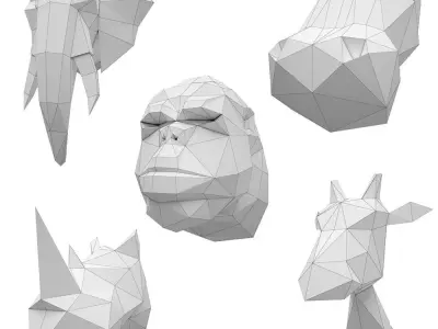 Sculpture Animals Safari Marokka 3D model