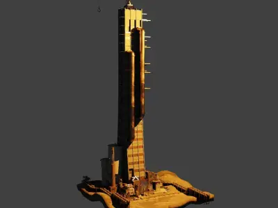 immeuble tall building Free 3D model