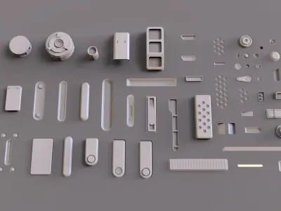 Sci fi trim sheets 1 3D model