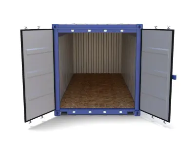 20ft Shipping Container Open Top 3D model