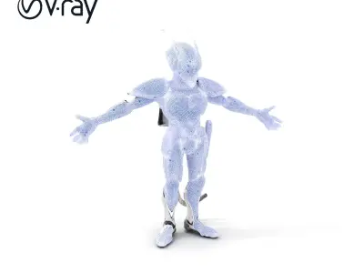 Futuristic Insectoid Warrior Model Pack Low-poly 3D model