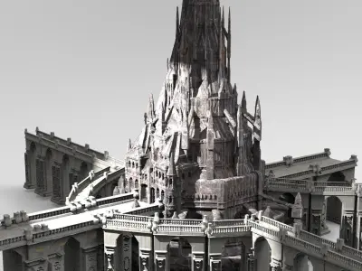 Maleficent castle Tower 2 3D model