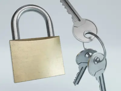 Padlock and Key 3D Model Pack