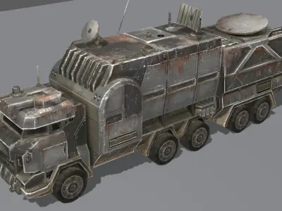 Next generation tank armored vehicles Low-poly 3D model