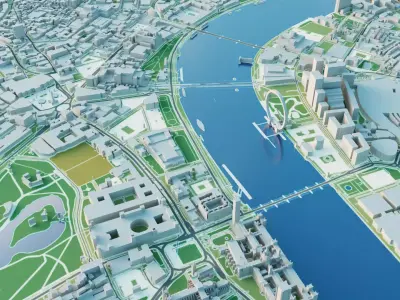 London City 3D Model 3D model purchase