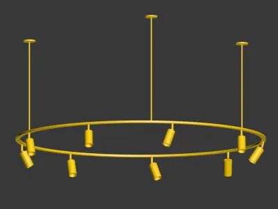 Lino Round Spotlight Pendant Lampatron 3D model