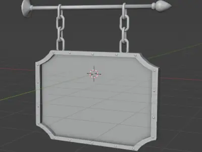 Medieval sign Low-poly 3D model purchase