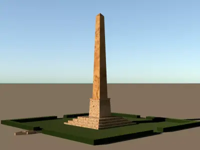 laos Game Monument Low-poly 3D model