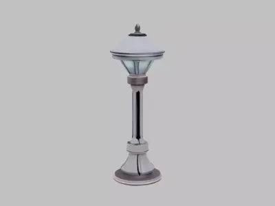 cobbled street section 4 scifi Low-poly 3D model