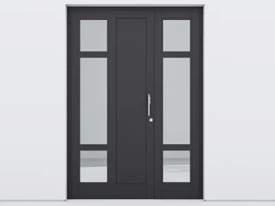 Aluminium door 43 3D model