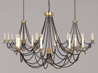 18th C Italian Bead Chandelier 45 3D model