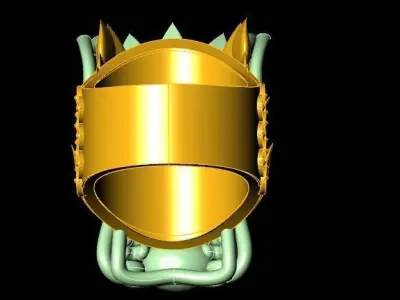 Dragon Roar A Face Scale Ring Free 3D print model