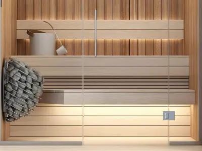 Sauna with electric heater Wi-Fi 3D model