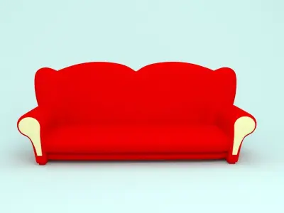 Cartoon Furniture  Low-poly 3D model Low-poly 3D model