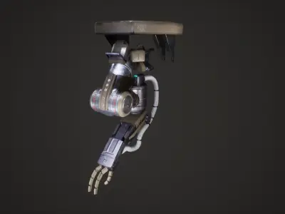 Cyber Robotic Arm Prop Low-poly 3D model