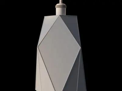 Pendant geometric glass light Quant Free 3D model