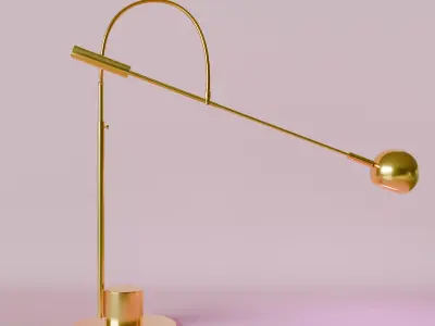 Modern Desk Lamp 3D Model  3D model