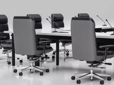 Conference Meeting Room Furniture 04 3D model