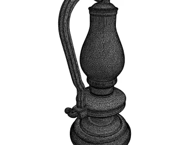 Ornate Vintage Table Lamp Low-poly 3D model