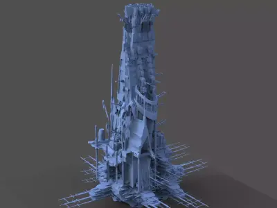 Samoan Island beach Sci fi Abode 10  3D model