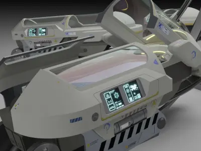 Sci Fi Cryogenic Pod - Cryopod -  3D model