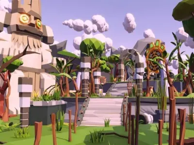 Low Poly Megapack 3in1 - Unity URP Low-poly 3D model