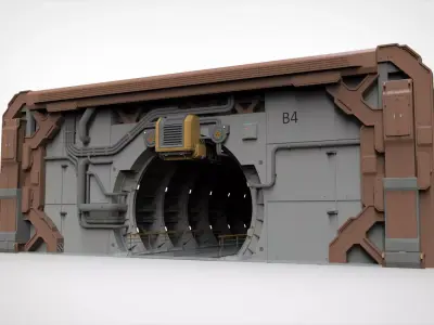 sci-fi architecture 4 3D model