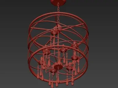 9 Light Pendant 3D model