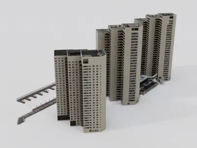 Riverfront Tower High-Rise Condos 3D model