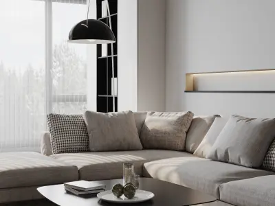 apartment interior scenes    3D model