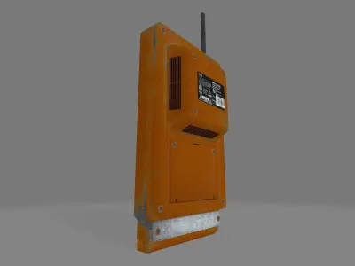 80s Sci Fi Cell Phone Low-poly 3D model