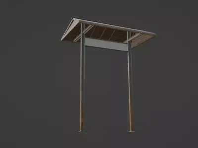 Bus Stop Stand  3D model