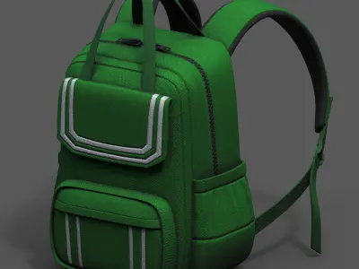 Backpack Camping Generic bag baggage  Low-poly 3D model