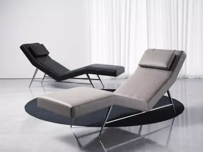 Fred Armless Chaise 3D model