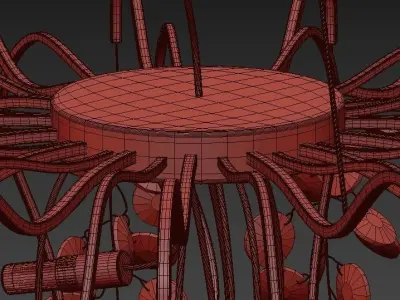 Hanging chandelier AISLING E 3D model