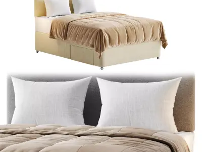 Sealy Auckland Firm Support Divan Bed Set 3D model