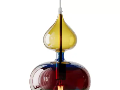 Colorful Pendant Lights 3D model