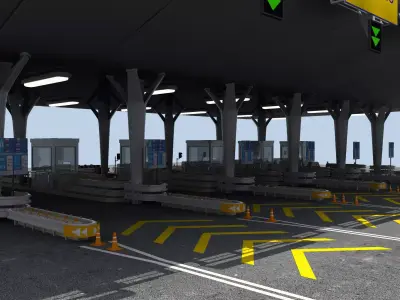 Highway Toll Gate 3D model