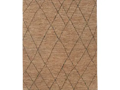SANTALI JUTE RUG Camel-Black 3D model