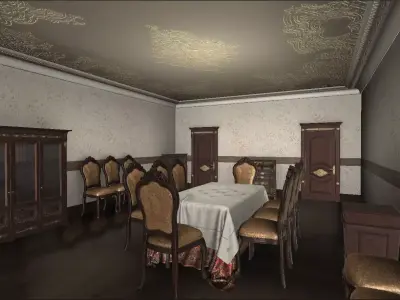 Antique Room Low-poly 3D model
