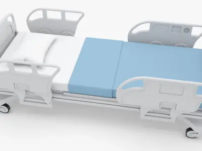 Medical - Hospital Bed 2 3D model