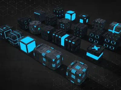 Sci-Fi Box Collection 3D model