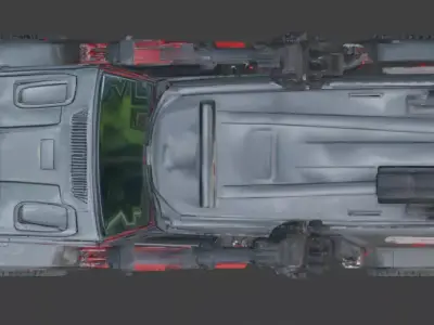 Cyberpunk Industrial Utility Vehicle 3D Model Low-poly 3D model