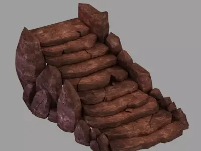 Not Zhoushan - Volcano - Stone Ladder 01 3D model