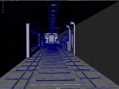 Sci-Fi Hall 3D model