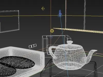 Living room Low-poly 3D model